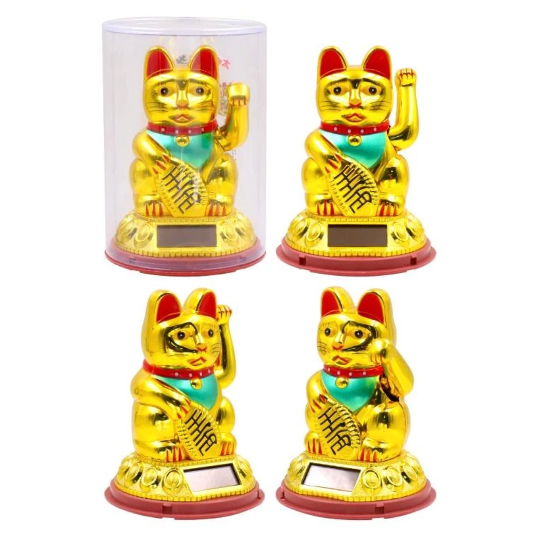 Solar Powered Lucky Fortune Gold Series Cat