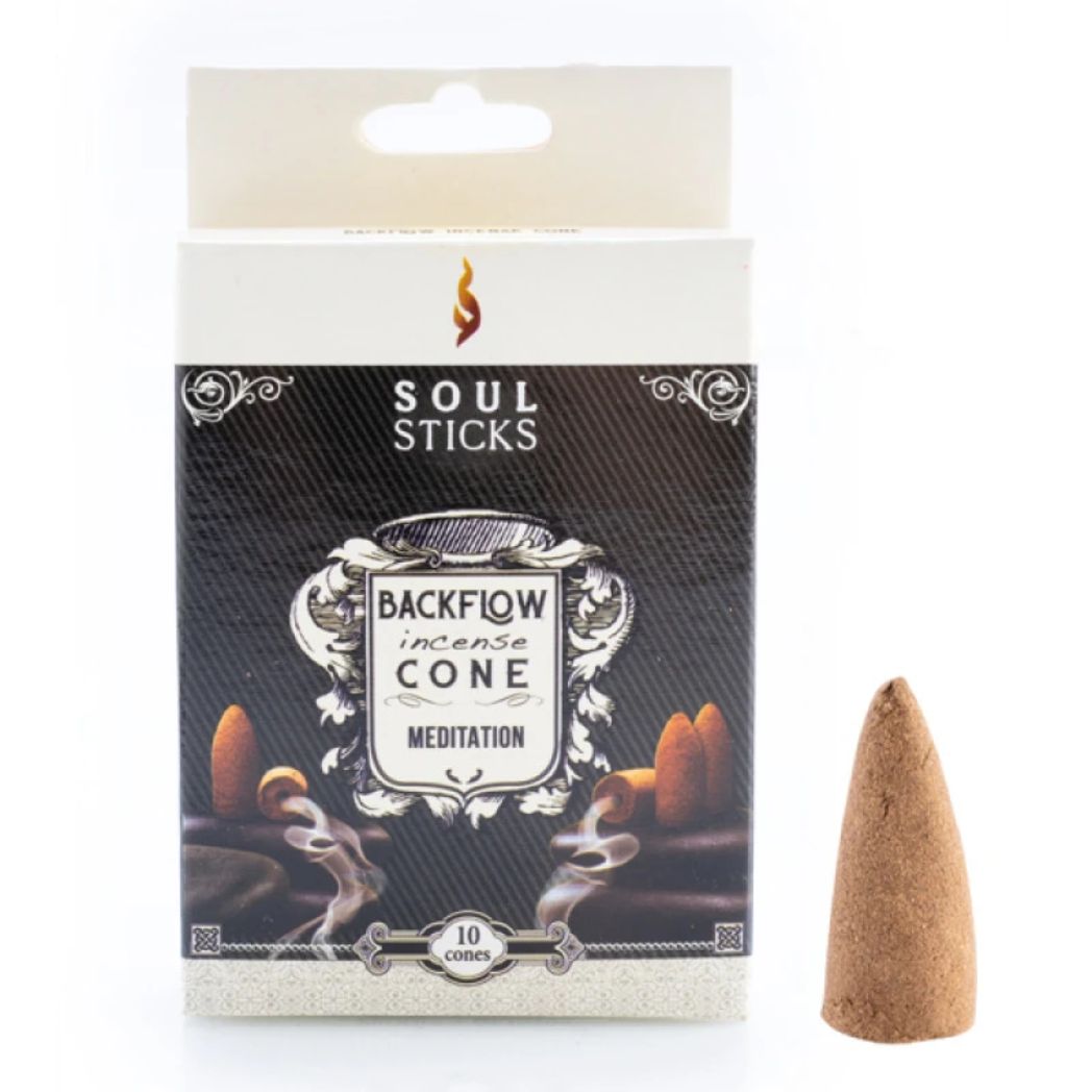 Soul Sticks Meditation Backflow Incense Cones | 10 Pack
