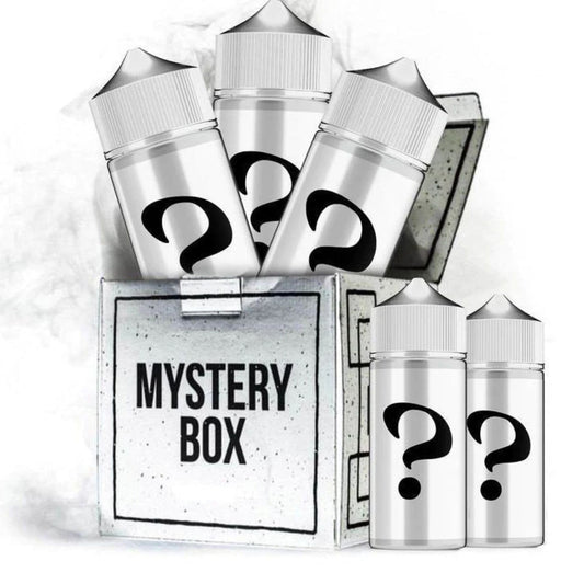 $10 liquid lucky dip box with 5 bottles of 120ml mystery label ejuice