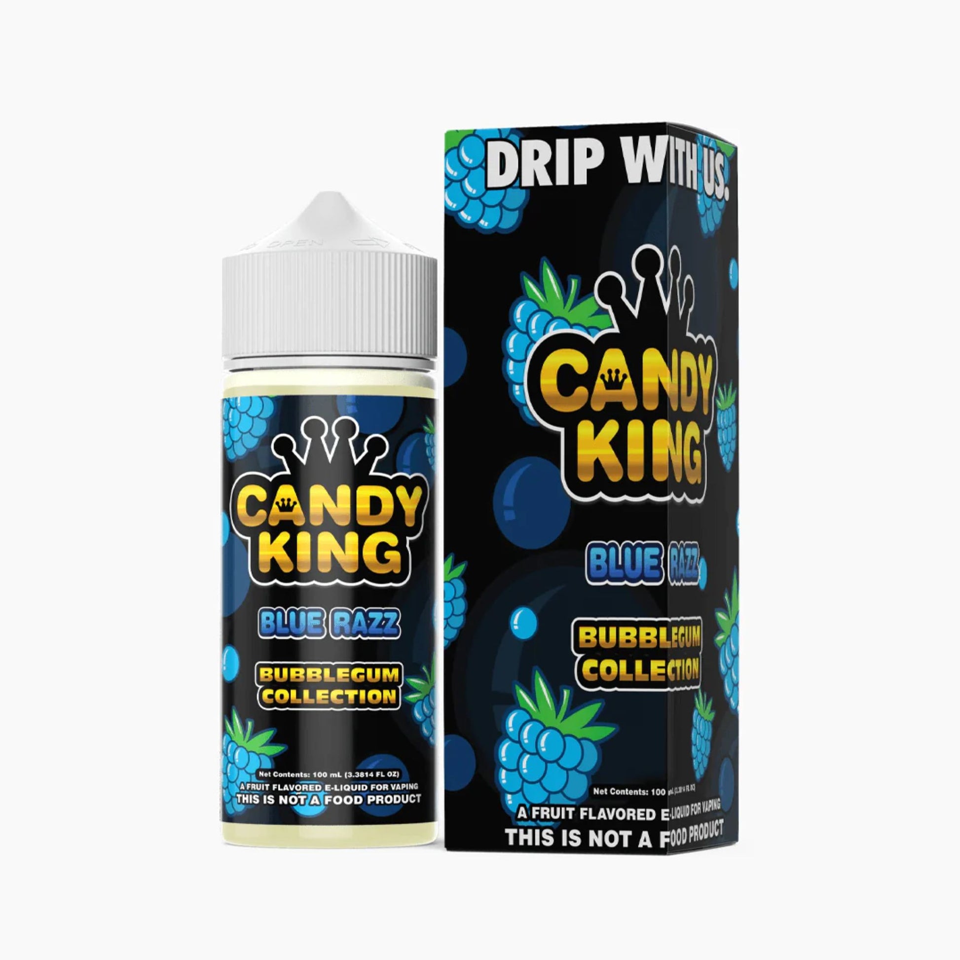 Candy King Bubblegum Collection | Blue Razz | 100ml bottle and box