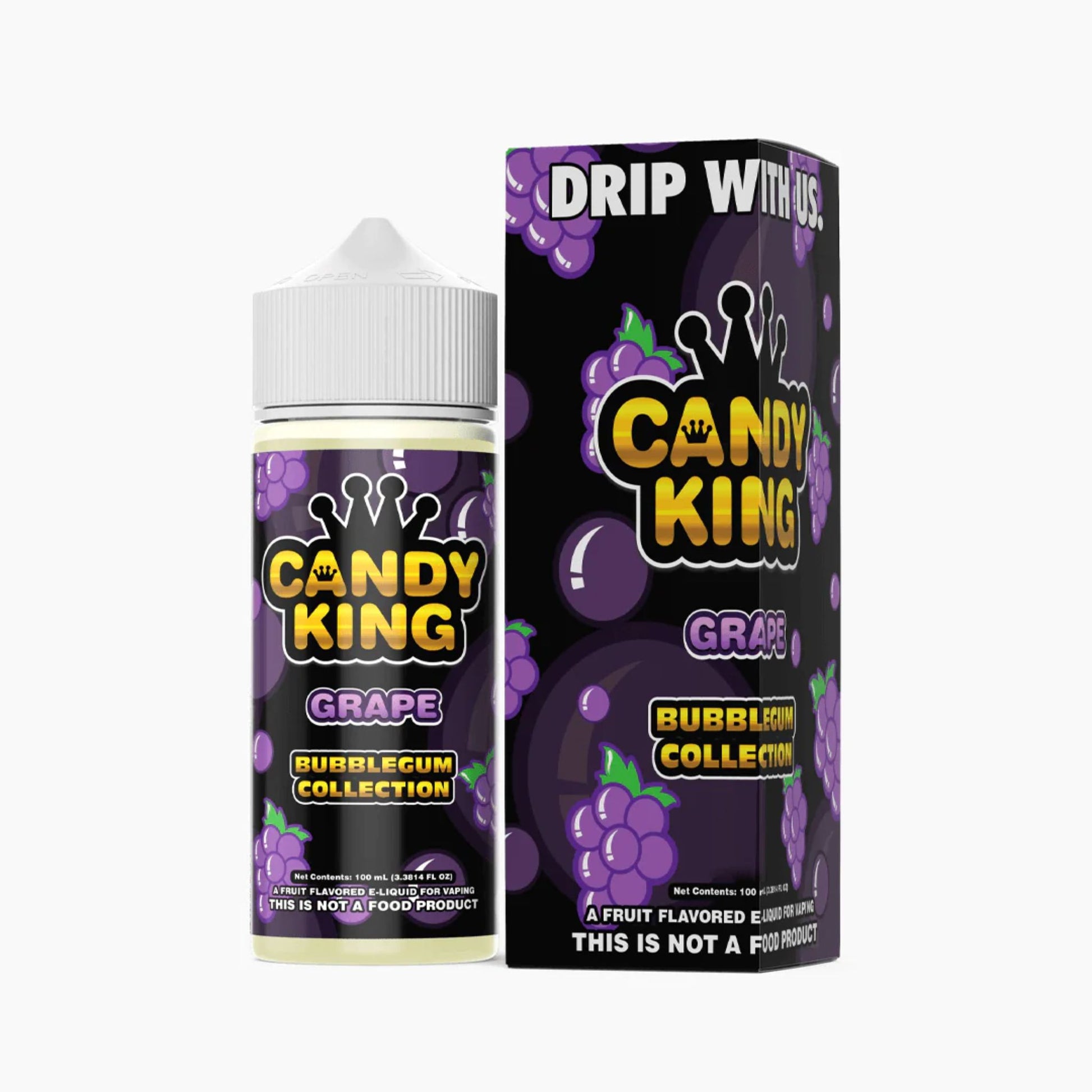 Candy King Bubblegum Collection | Grape | 100ml bottle and box