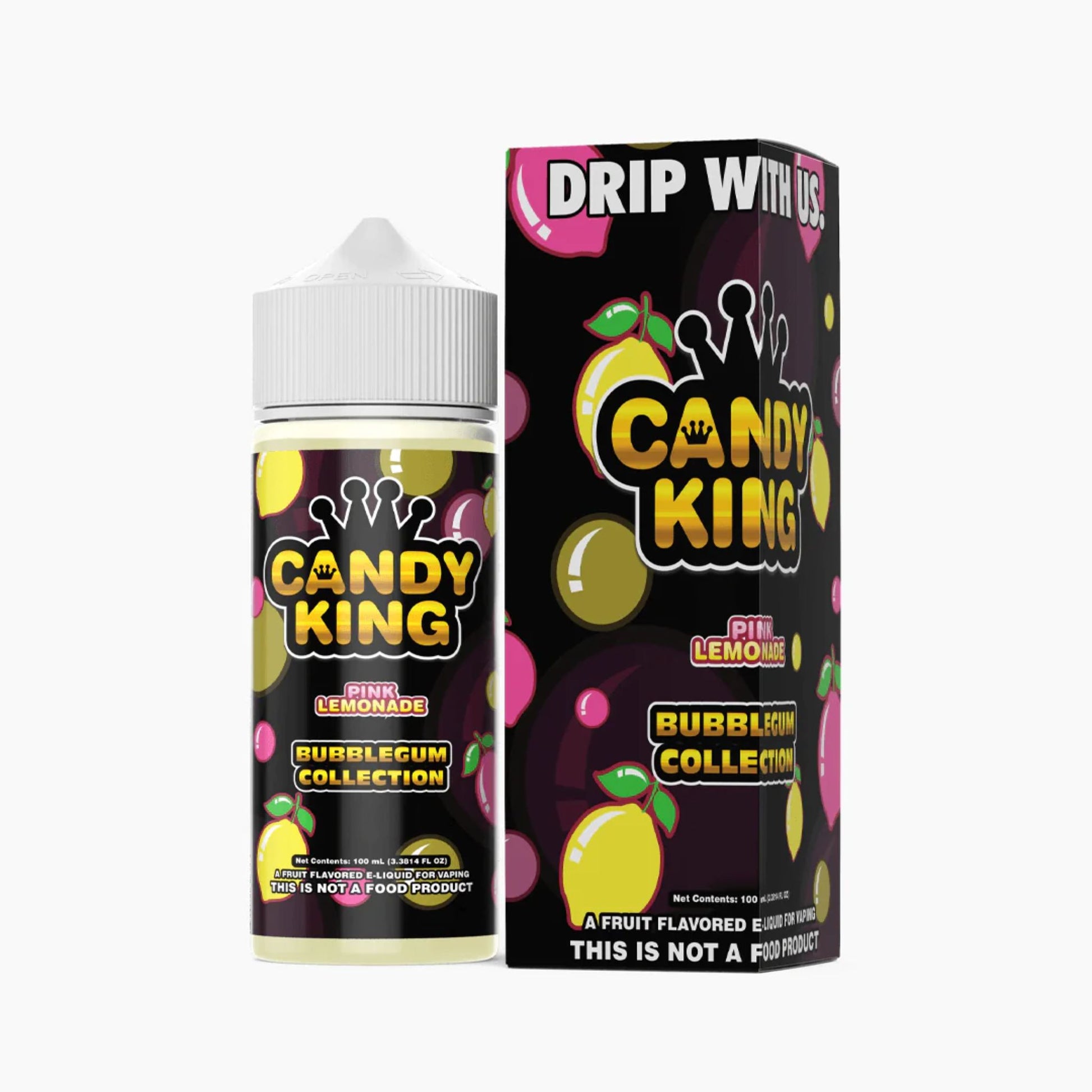Candy King Bubblegum Collection | Pink Lemonade | 100ml bottle and box