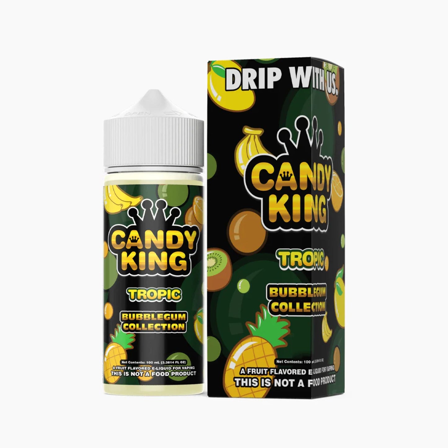 Candy King Bubblegum Collection | Tropic | 100ml bottle and box