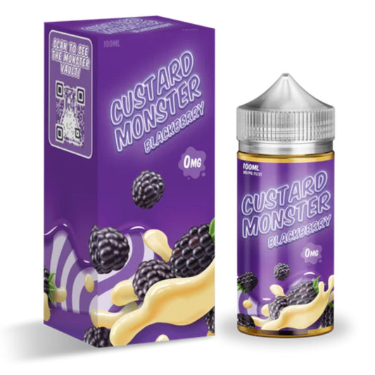 Custard Monster | Blackberry | 100ml bottle and box