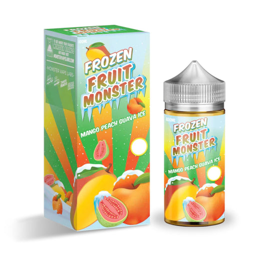 Frozen Fruit Monster Mango Peach Guava Ice 100ml bottle and box