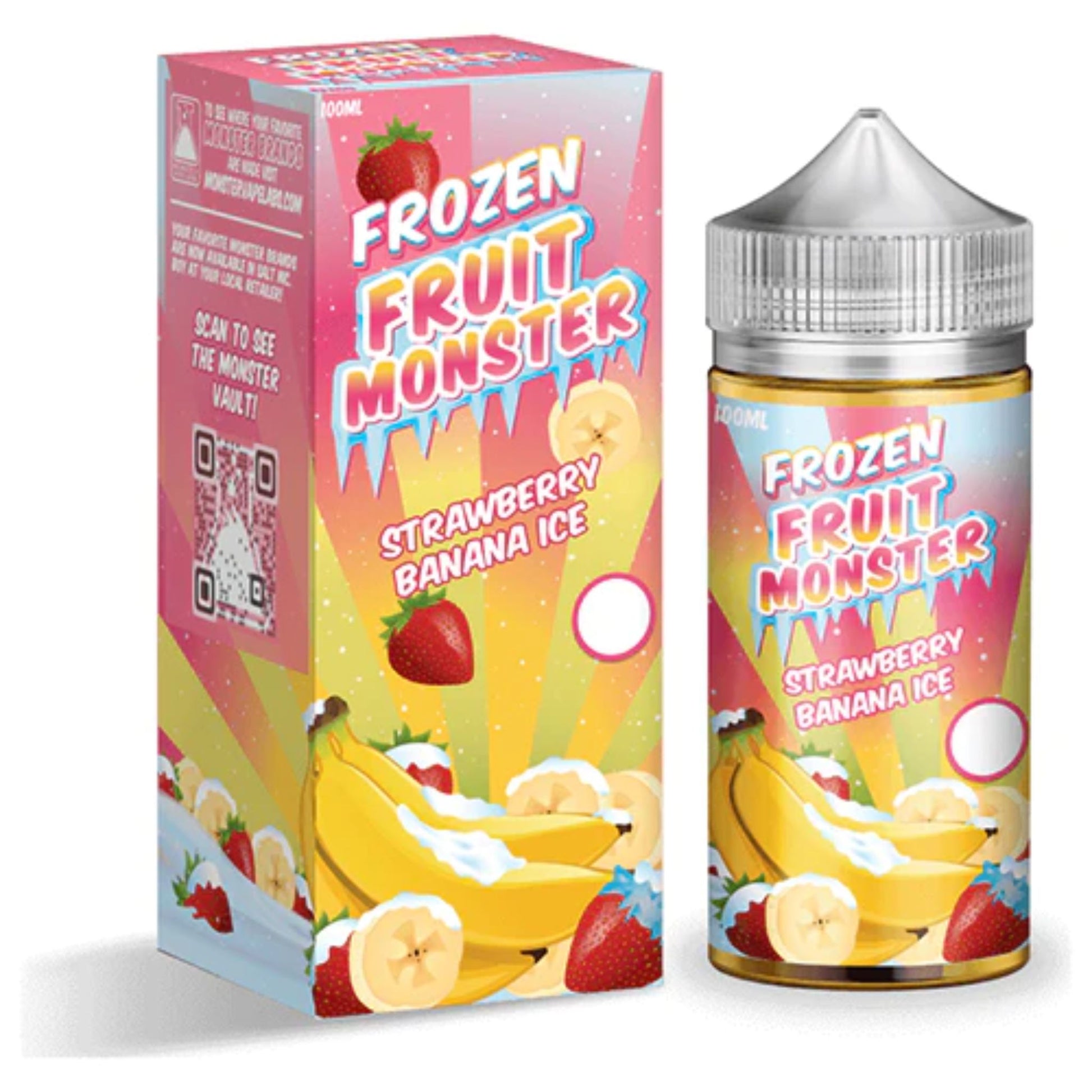 Frozen Fruit Monster | Strawberry Banana Ice 100ml bottle and box