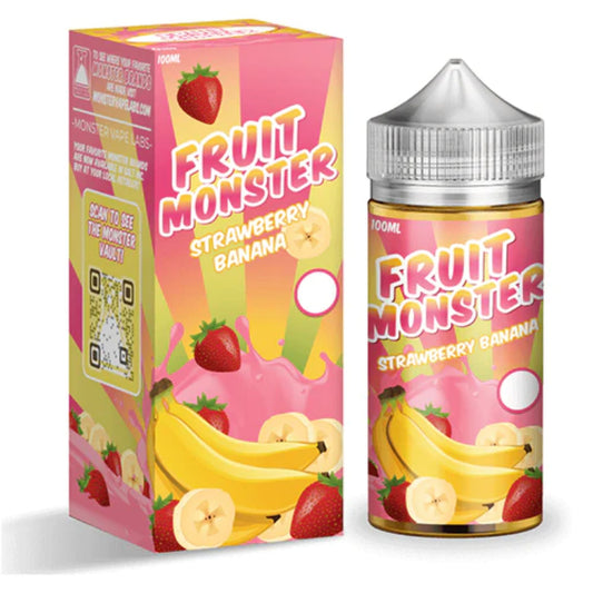 Fruit Monster | Strawberry Banana | 100ml bottle and box