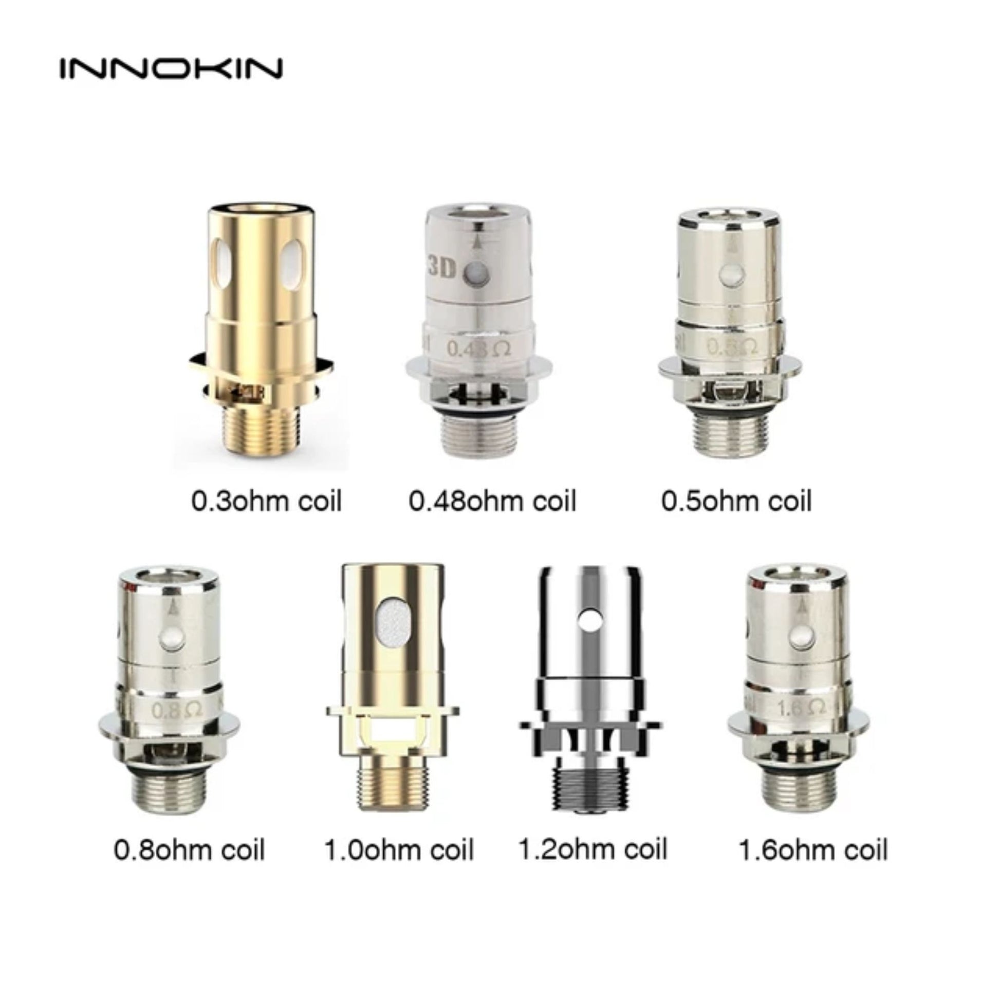 Innokin Zenith Replacement Coils | 5 Pack with every ohm of innokin coils