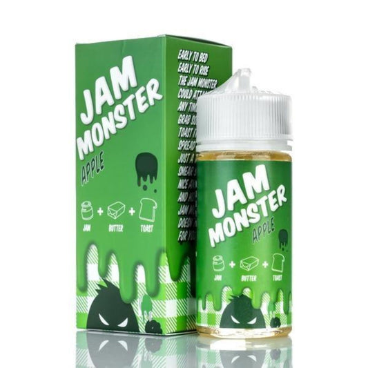 jam monster apple e-liquid 100ml box and bottle