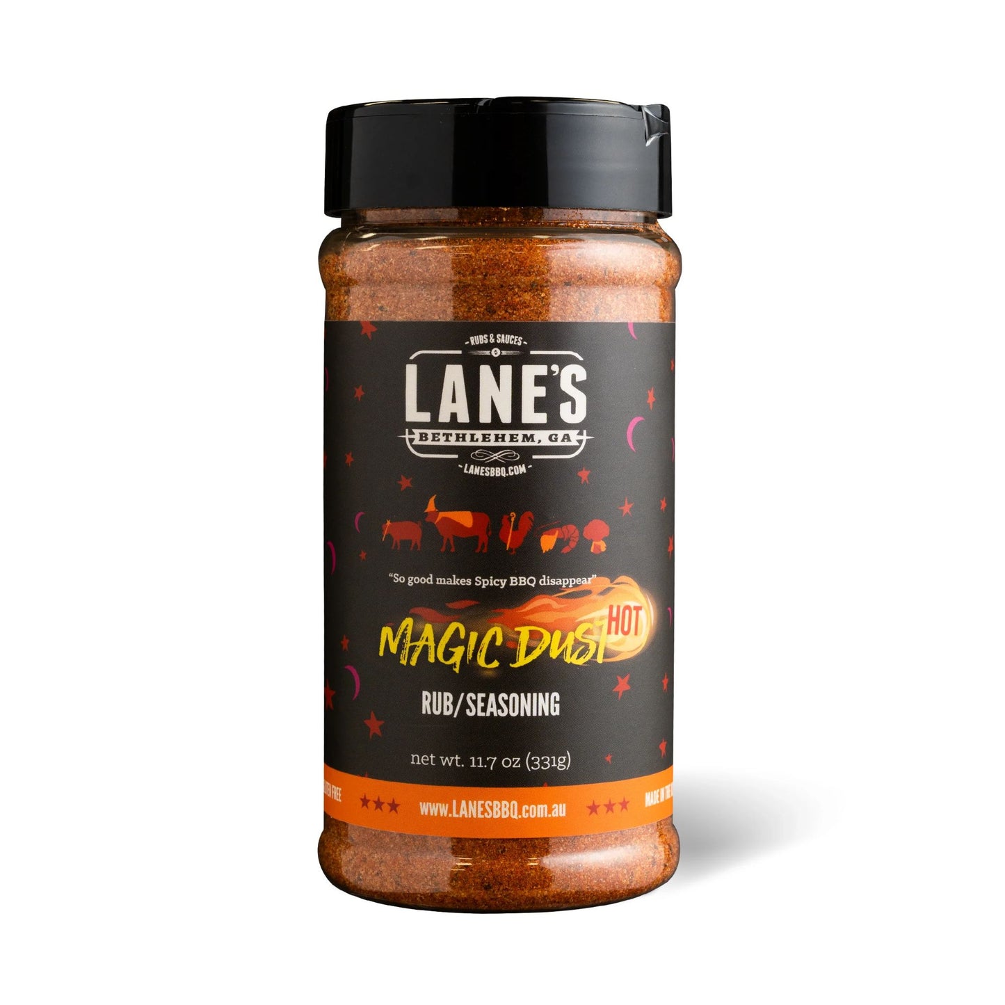 Lane's BBQ | Magic Dust HOT | 331gm bottle