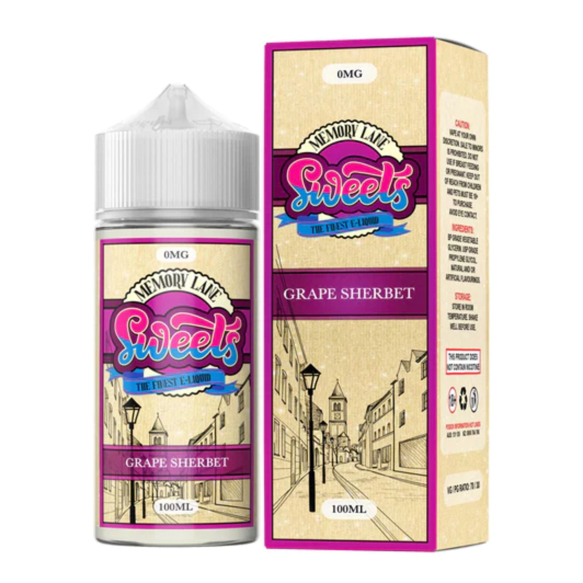 Memory Lane | Grape Sherbet | 100ml bottle and box
