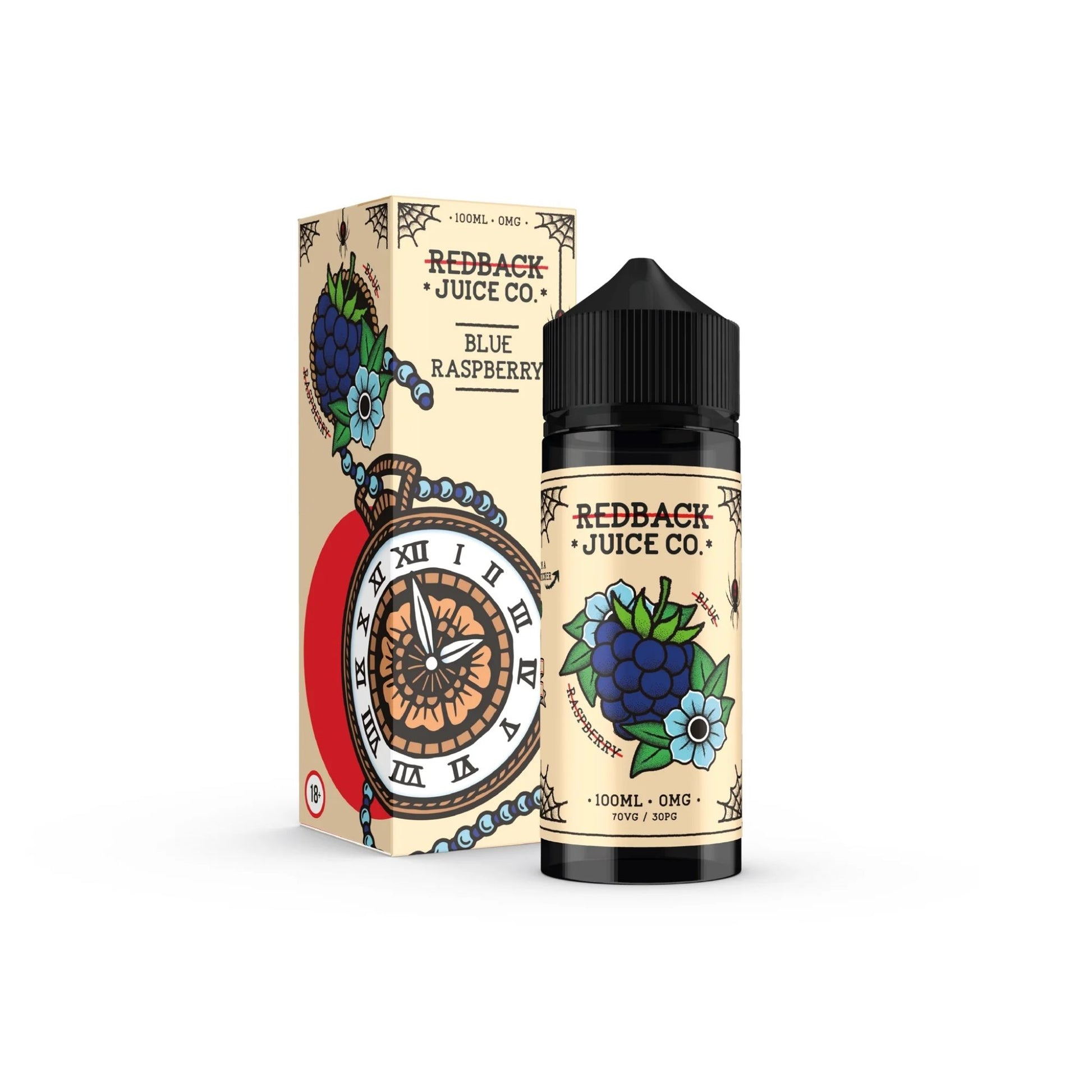 Redback Juice Co | Blue Raspberry | 100ml bottle and box