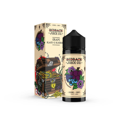 Redback Juice Co | Grape Black & Blueberry | 100ml bottle and box