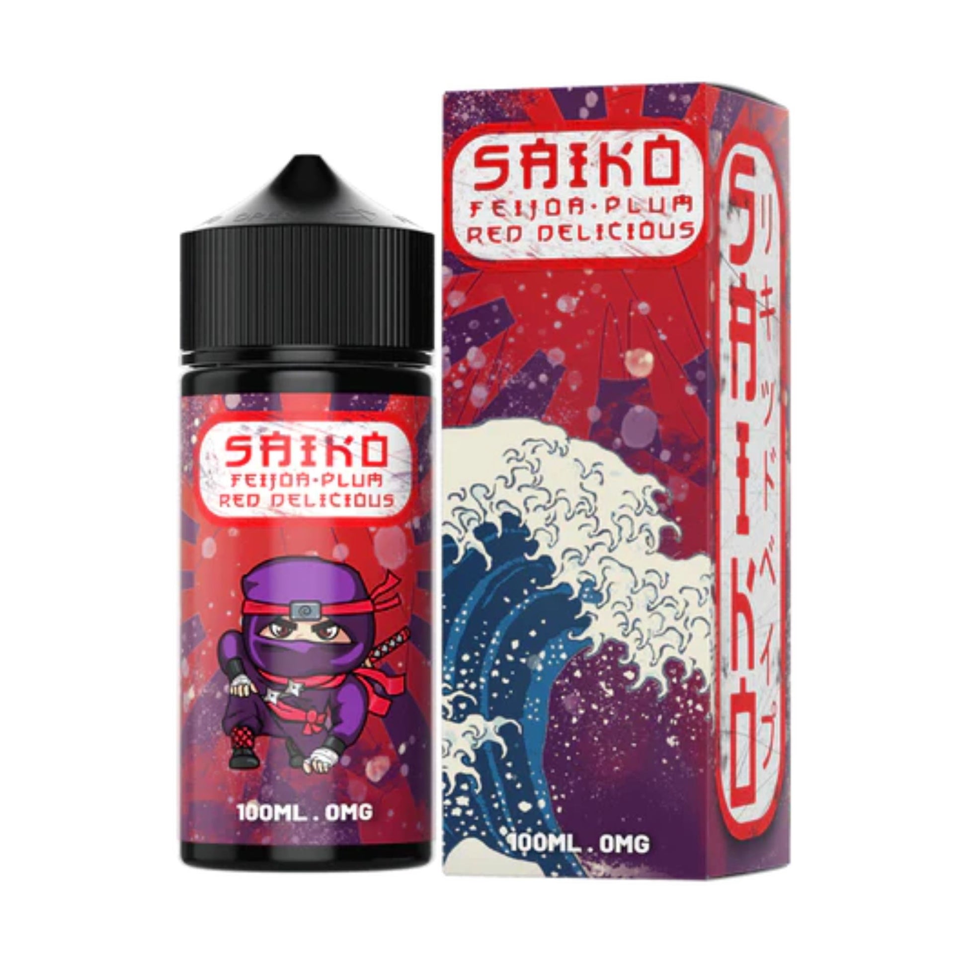 Saiko | Feijoa Plum Red Delicious | 100ml bottle and box