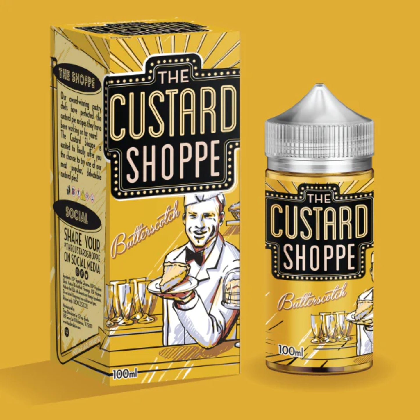 The Custard Shoppe | Butterscotch | 100ml bottle and box
