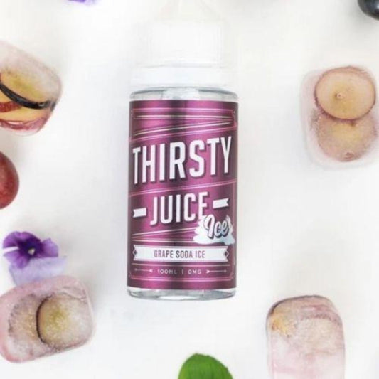 Thirsty Juice Co | Grape Soda Ice | 100ml bottle with frozen sliced grapes
