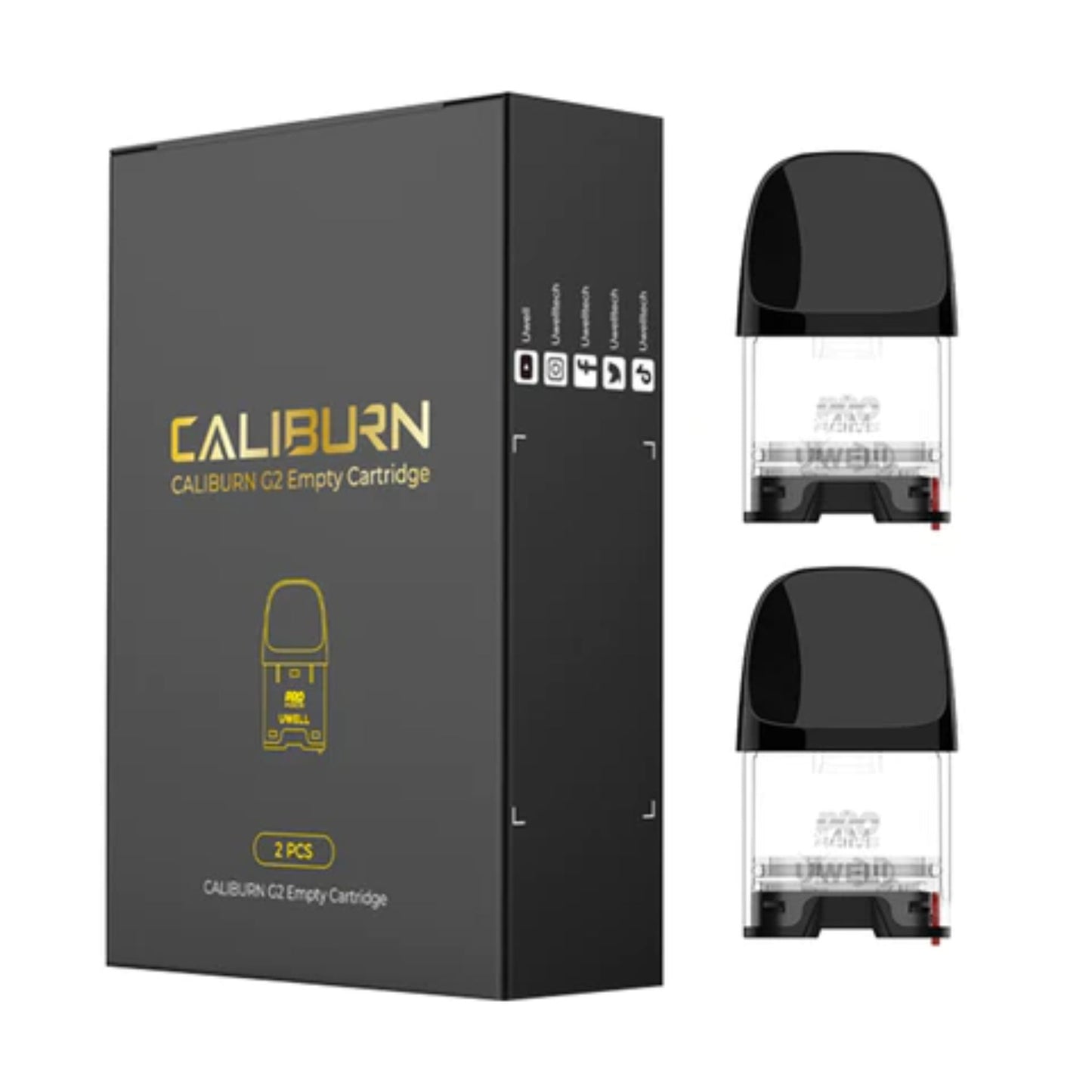 Uwell Caliburn G2 Empty Replacement Pods | 2 Pack a packet with 2 empty pods