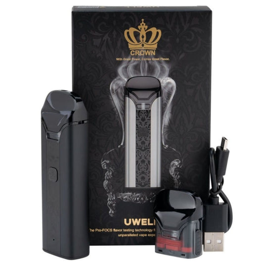 Uwell Crown Pod Kit | 1250mAh spare pod and charger cable