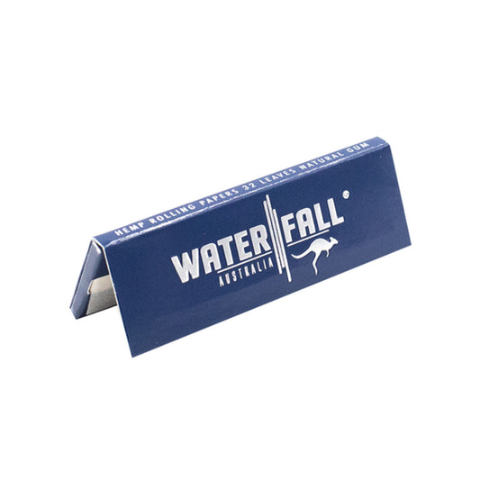 Waterfall | Hemp Rolling Papers | 1 1/4 blue and silver packet